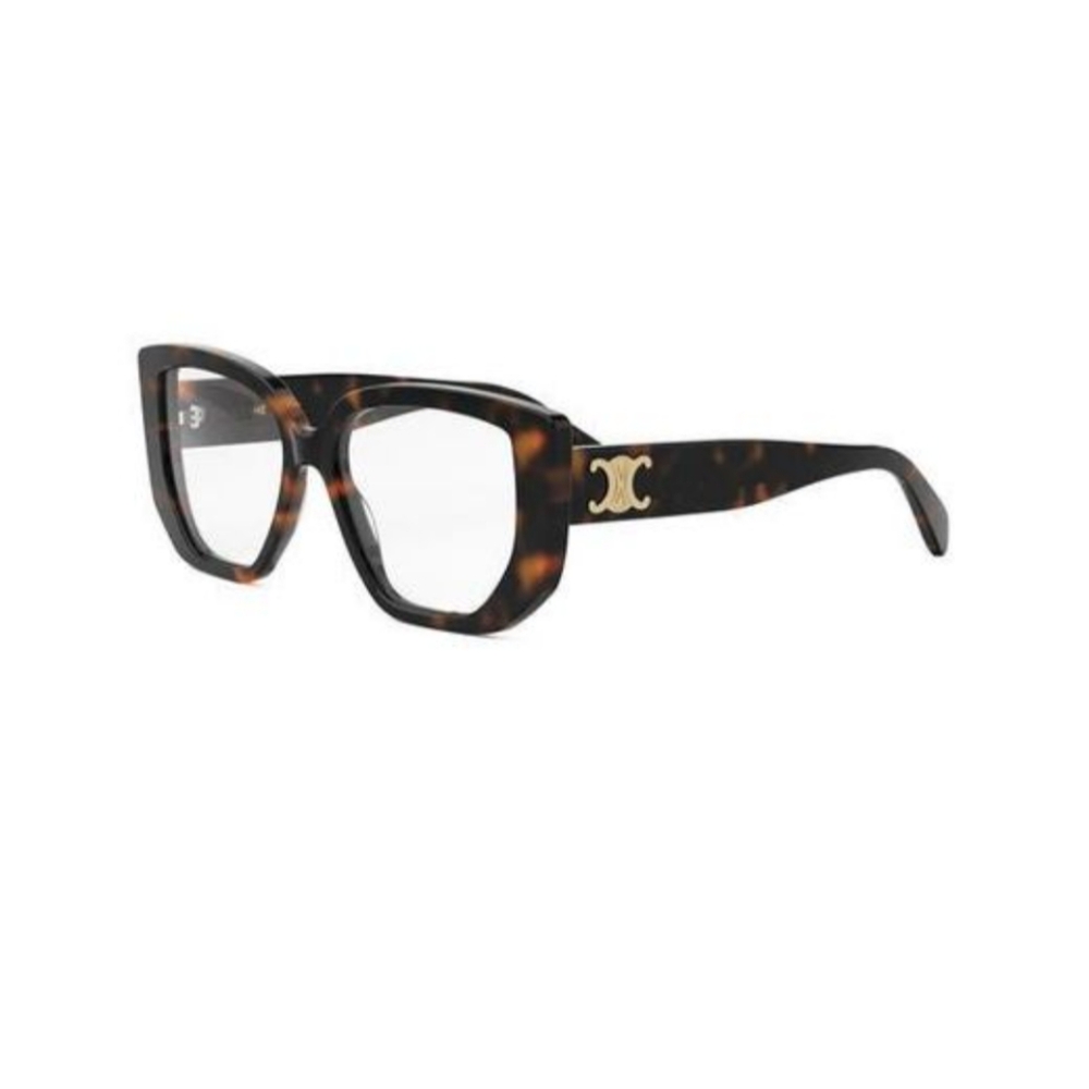 Brown Rectangular Glasses with Clear Lenses and Glossy Frame